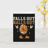 Falls Out Out Touchdown Football Game Day Boys Gir Kaart (Gele Bloem)