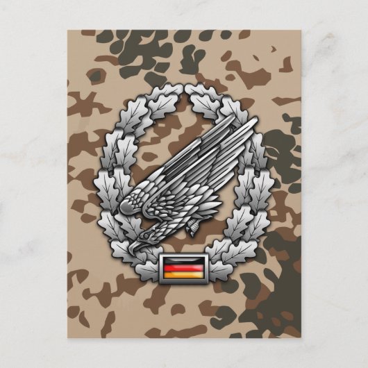 Fallschirmjägertruppe Barettabzeichen Briefkaart (Voorkant)