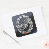 Fallschirmjägertruppe Barettabzeichen Vierkante Sticker (Envelop)