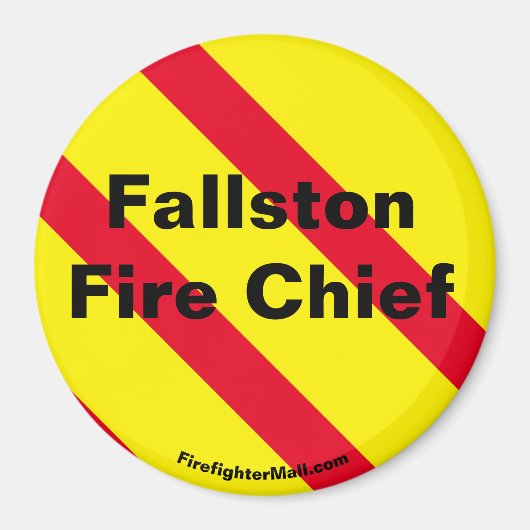 Fallston Fire Chief aimant rouge/jaune/noir (Devant)