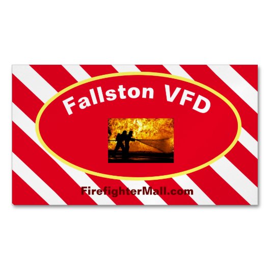 Fallston VFD Flames Cartes de visite magnétiques (devant)