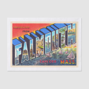 Falmouth Cape Cod Massachusetts Briefkaart Tissuepapier