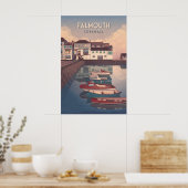 Falmouth Cornwall Reisposter Poster (Keuken)