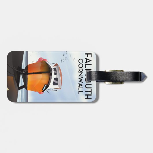 Falmouth Cornwall Vist boot reisposter Bagagelabel (Achterkant horizontaal)