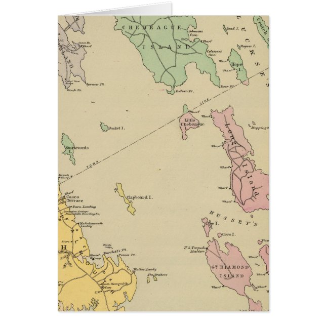 Falmouth Foreside, aangrenzende eilanden, Casco Ba (Voorkant)