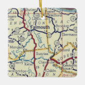 Falmouth KY  Map Keramisch Ornament (Voorkant)