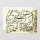 Falmouth, MA Carte Vintage (Devant / Derrière)