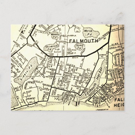 Falmouth, MA  Kaart (Voorkant)