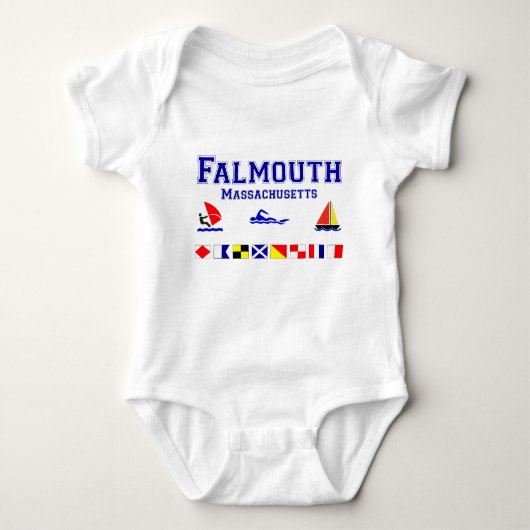 Falmouth MA Signal Flag Romper (Voorkant)