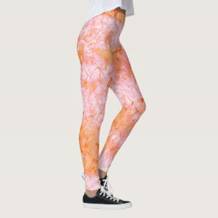 Falsa pele de salmão, com partes clareadas leggings