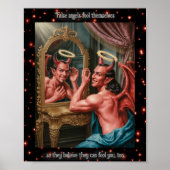 False Angels Fool Themselves Poster Print Wall Art (Voorkant)