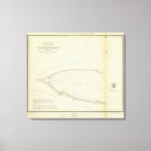 False Dungeness Harbour, Wash Canvas Afdruk (Voorkant)