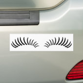 False Eye Lashes Bumpersticker (Op auto)