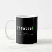 !False - Funny Coding Programmer Cadeaucomputer Pr Koffiemok (Links)
