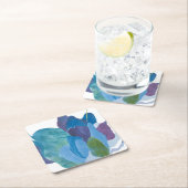 False Indigo I Vierkante Kartonnen Onderzetter (Insitu)