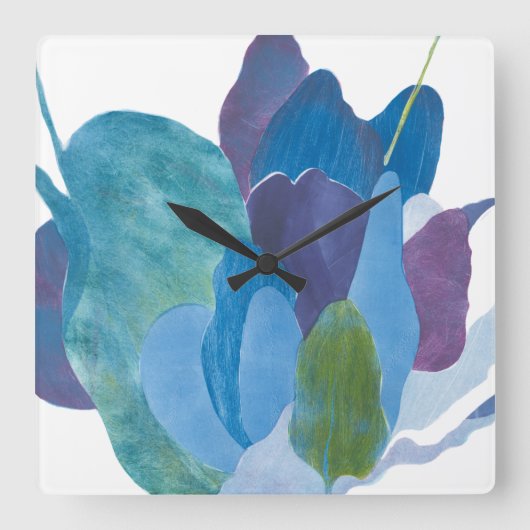 False Indigo I Vierkante Klok (Voorkant)