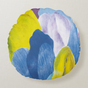 False Indigo III Rond Kussen