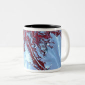 False kleurensatelliet tweekleurige koffiemok (Voorkant rechts)