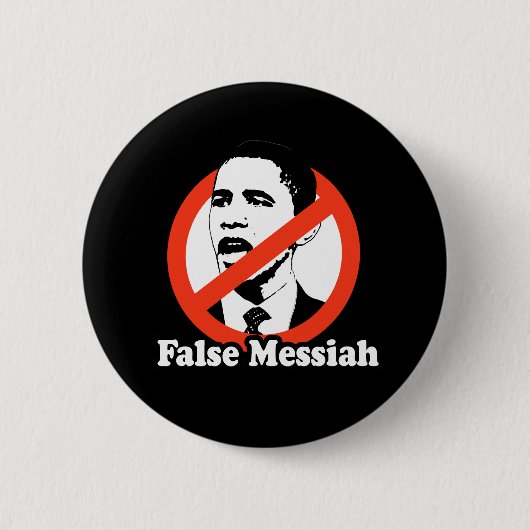 FALSE MESSIAH RONDE BUTTON 5,7 CM (Voorkant)