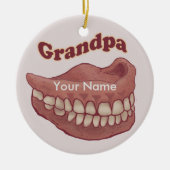 False Teeth Grandpa Keramisch Ornament (Voorkant)