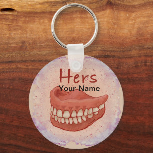 False Teeth Oma custom sleutelhanger