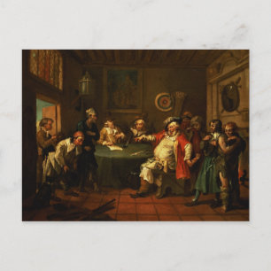 Falstaff die zijn rekruten van Henry IV onderzoekt Briefkaart