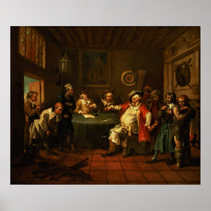 Falstaff die zijn rekruten van Henry IV onderzoekt Poster