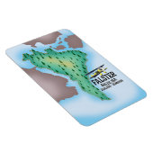 Falster Island Denemarken reisposter. Magneet (Rechterzijde)