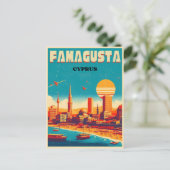  Famagusta Beach Cyprus geschenken Briefkaart (Staand voorkant)