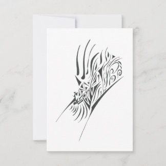 Familiar Black White Abstract Tribal Tattoo Art Bedankkaart