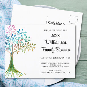 Familiarie Reünie Familiestamboom  Uitnodiging Briefkaart