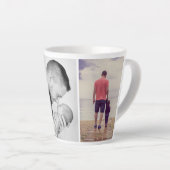 Familie 2 Foto Collage van beste vader vaders Dag Latte Mok (Rechterhoek)