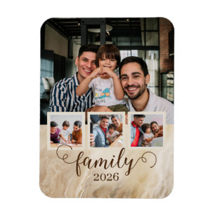 Familie 4 foto collage magneet