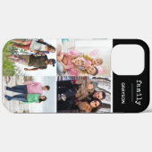 Familie 4 Fotocollage zwart gepersonaliseerd Case-Mate iPhone Case (Achterkant (horizontaal))