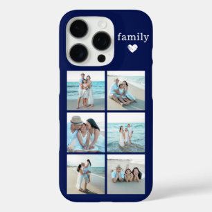 Familie 6 Foto Navyblauw iPhone 16 Pro Hoesje