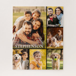 Familie 6 Fotocollage Minimalistisch Eenvoudig Legpuzzel