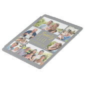 Familie 7 Foto Collage Gray en Geel iPad Cover (Zijkant)