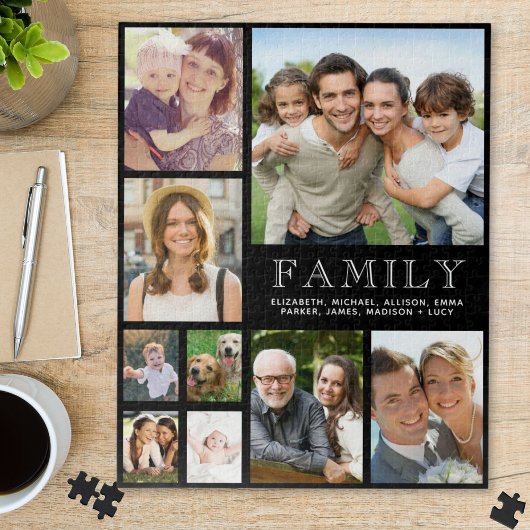 Familie 9 Foto Collage Legpuzzel