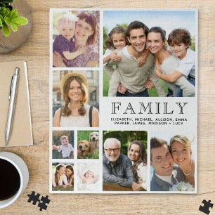 Familie 9 Foto Collage Legpuzzel