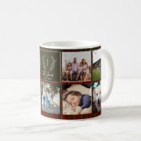 Familie 9 foto collage monogram naam gepersonalise
