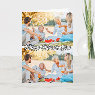 Familie Aangepaste 2-foto's Sjabloon Vaderdag