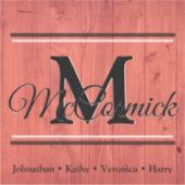 Familie aangepaste achternaam en voornaam sticker (Voorkant)