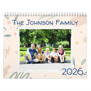 Familie aangepaste foto 2026 kalender