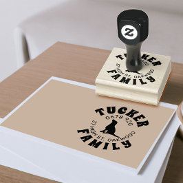 FAMILIE Adres Dog Afbeelding Rubber Stamp Rubberstempel