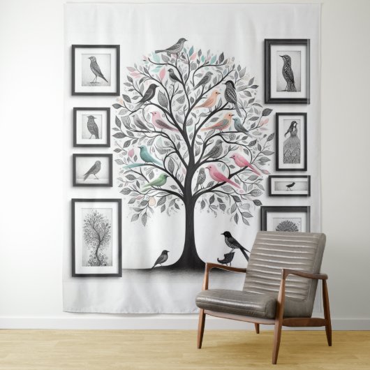 Familie Afbeeldingen Tree 01 Wandkleed (In situ)