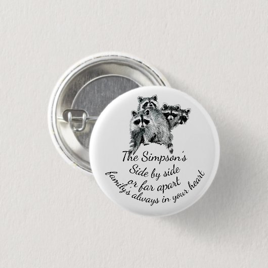 Familie altijd in uw hardetoecitaten ronde button 3,2 cm (Voorkant /achterkant)