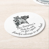 Familie altijd in uw hardetoecitaten ronde kartonnen onderzetter (Gebogen)