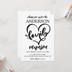 Familie bij elkaar familiereünie uitnodigingen