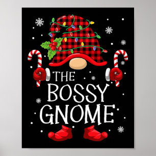 Familie bijpassende groep De Bossy Gnome Kerstmis Poster