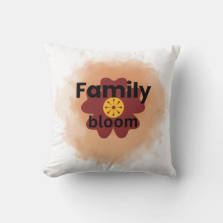 Familie Bloei Waterverf Bloem Kussen - Boho